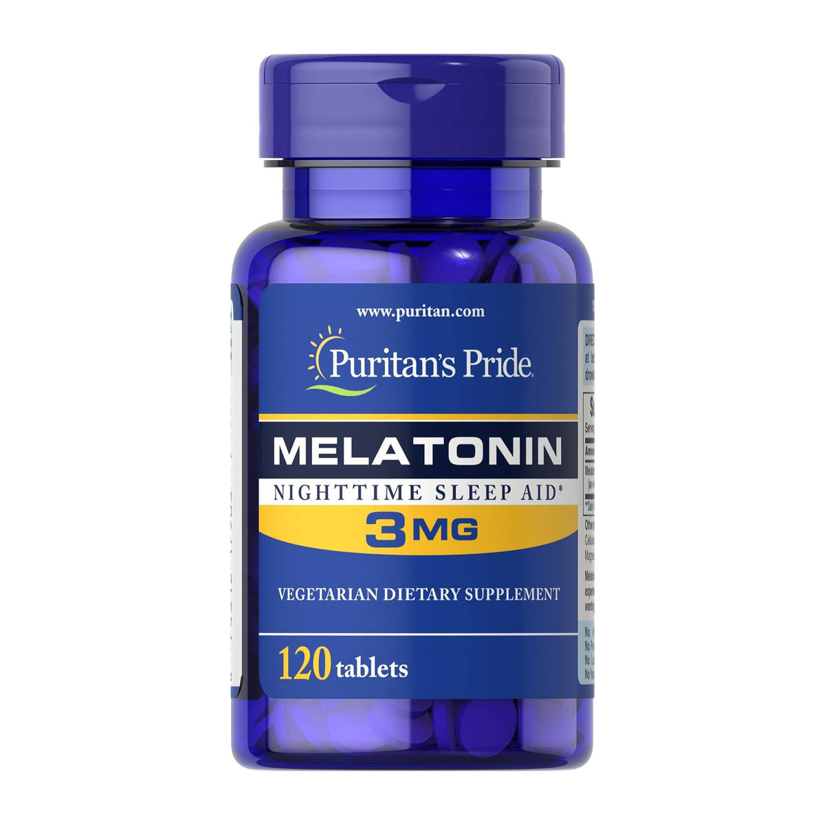 Puritan's Pride Melatonin 3 Mg Tablets - 120 Tablets
