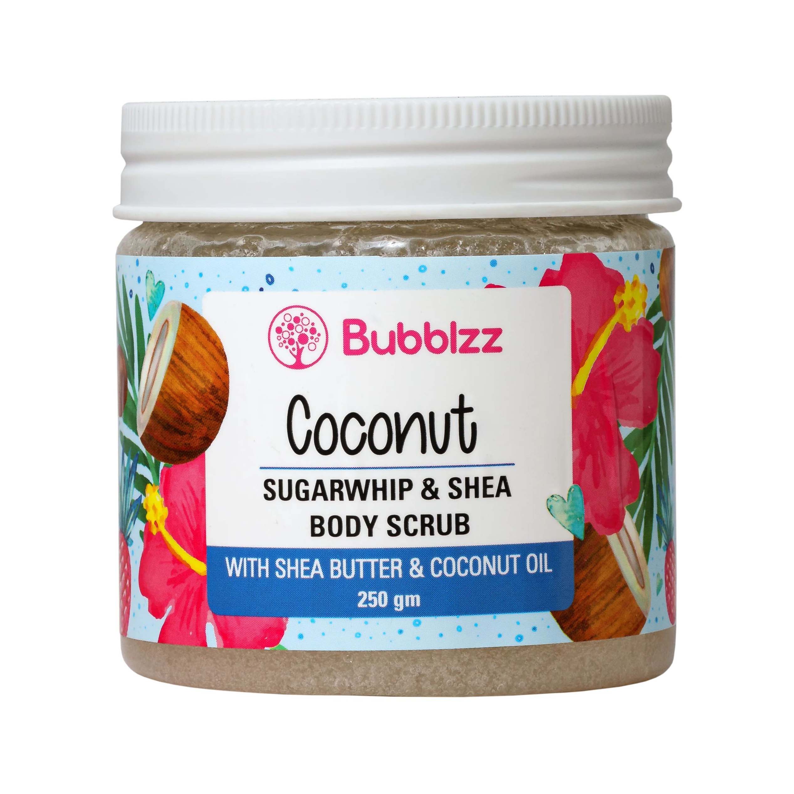 Bubblzz Coconut Sugar Whip & Shea  Body Scrub – 250gm