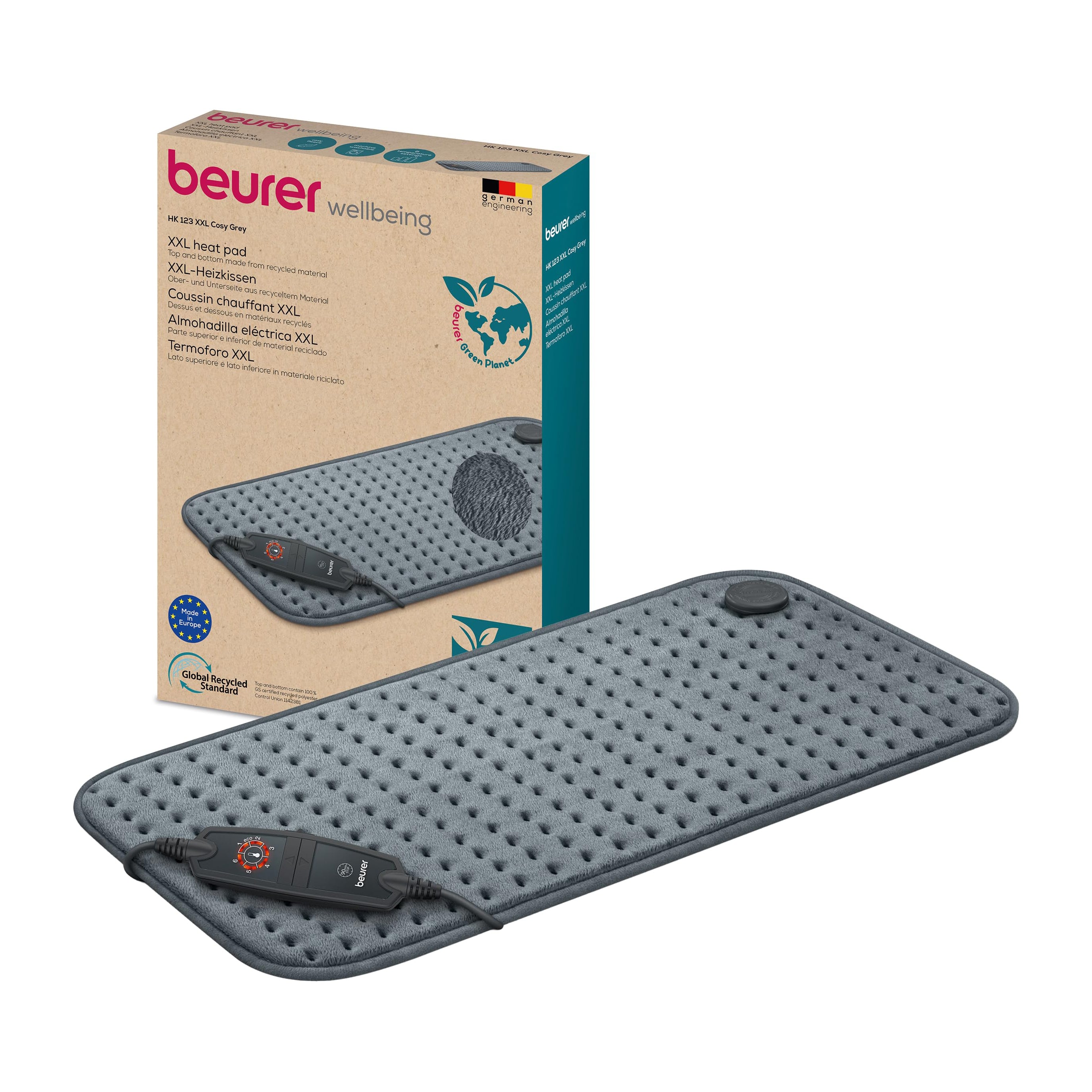 Beurer HK 123 XXL Heat Pad - Cosy Grey