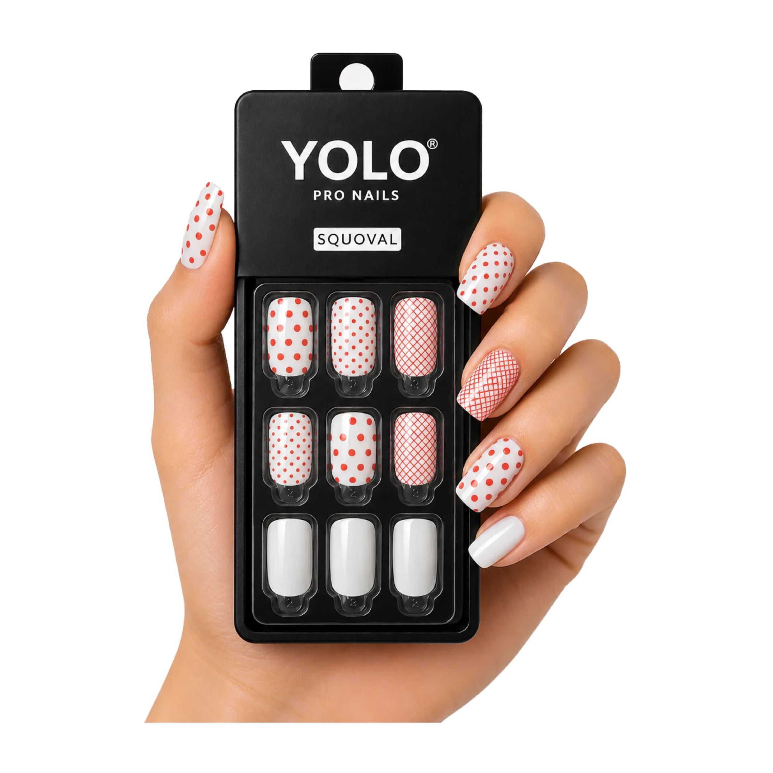 Yolo Squoval Short Pro Nails - SS-122-Dotty