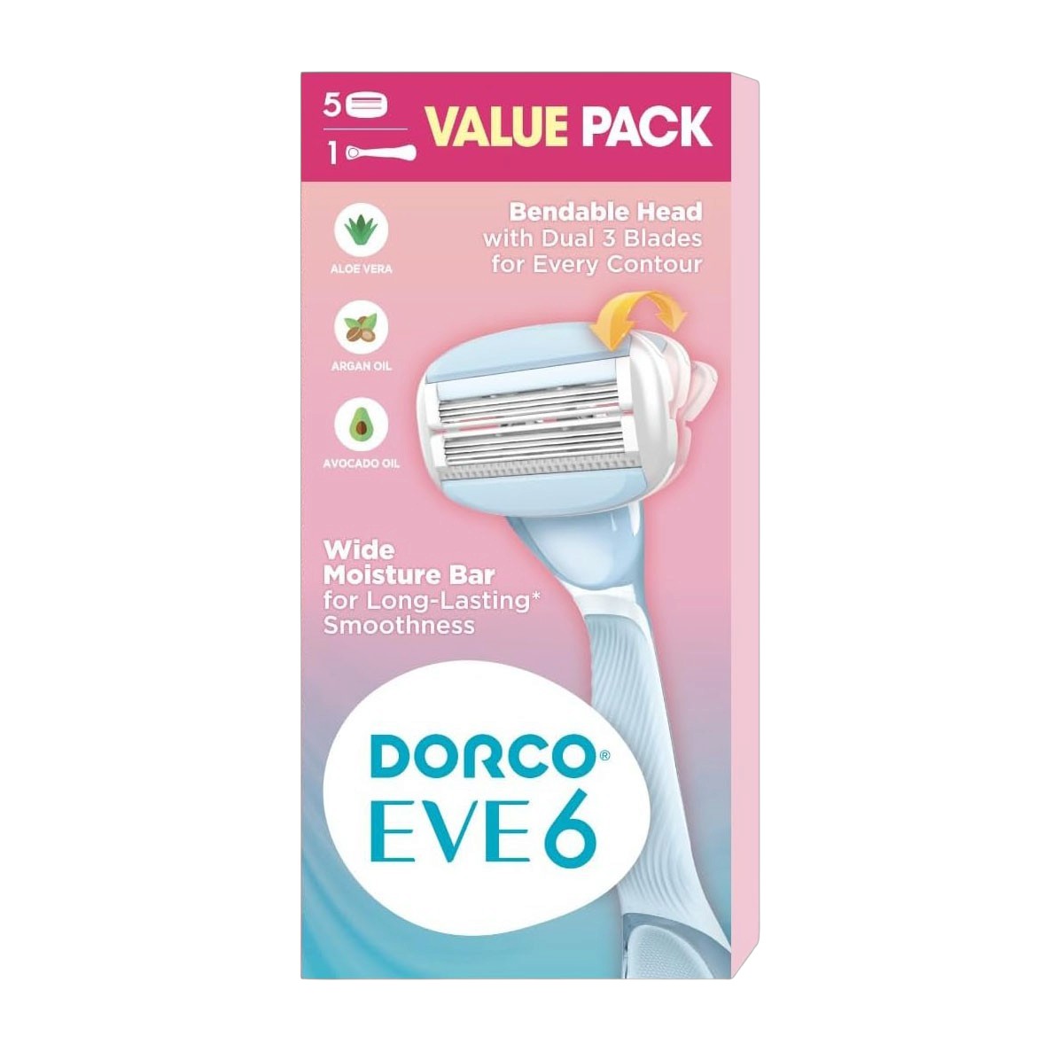Dorco Eve 6 Razor For Women - 5 Blades