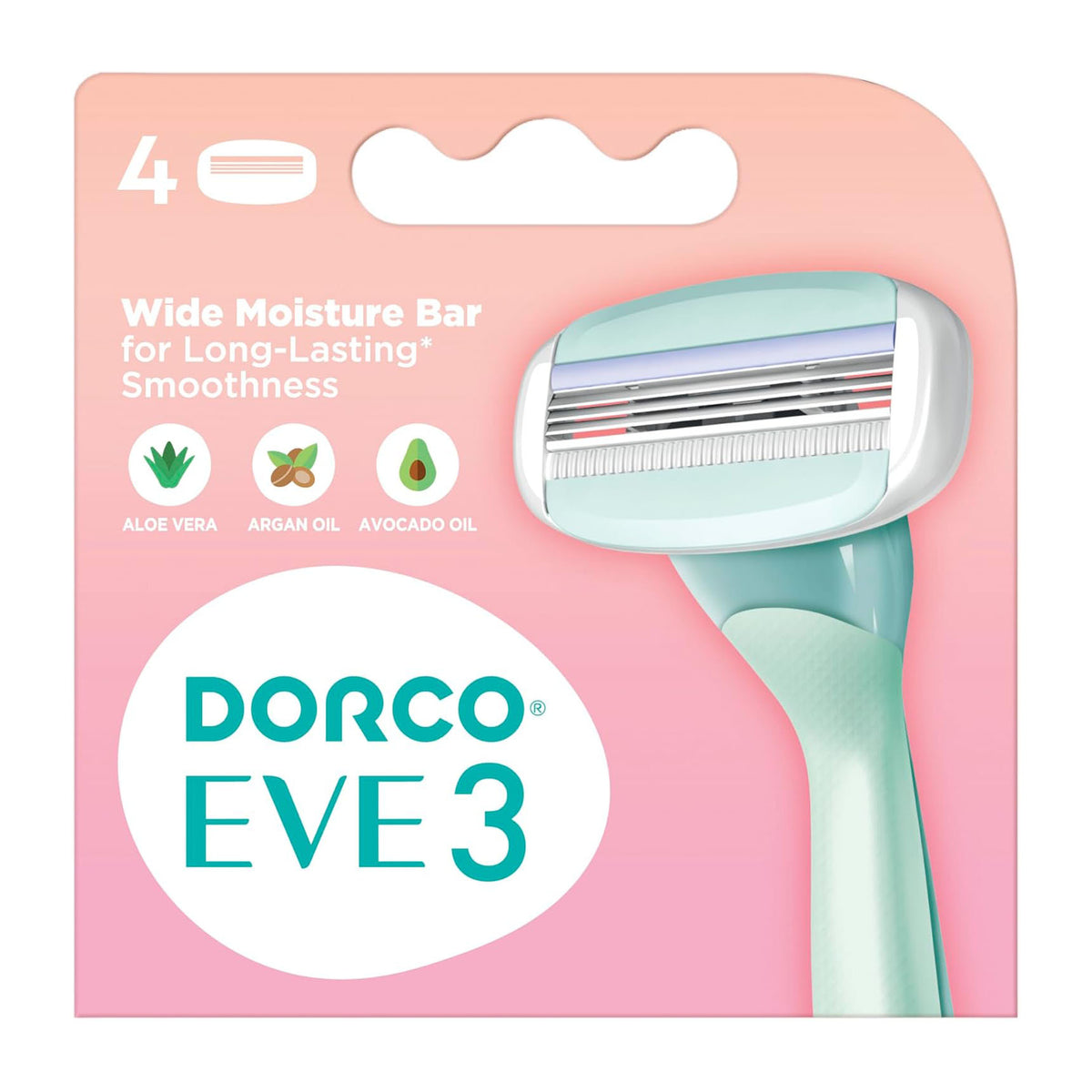 Dorco Eve 3 Blades For Women - 4 Pcs