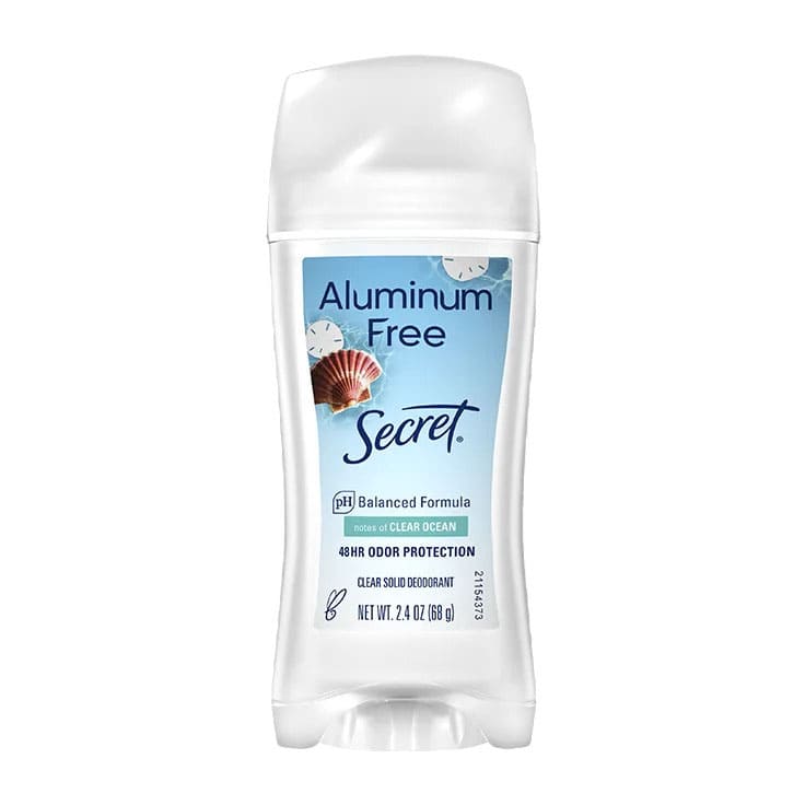 Secret Aluminum Free Clear Solid Ocean Deodorant Stick - 68gm