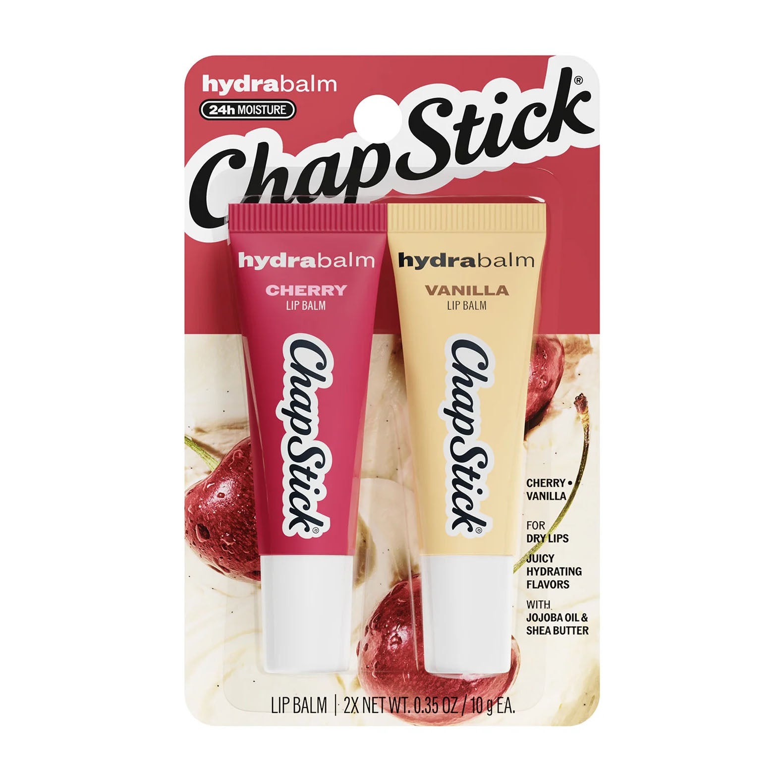ChapStick Hydrabalm Cherry and Vanilla Lip Balm - 2x10gm