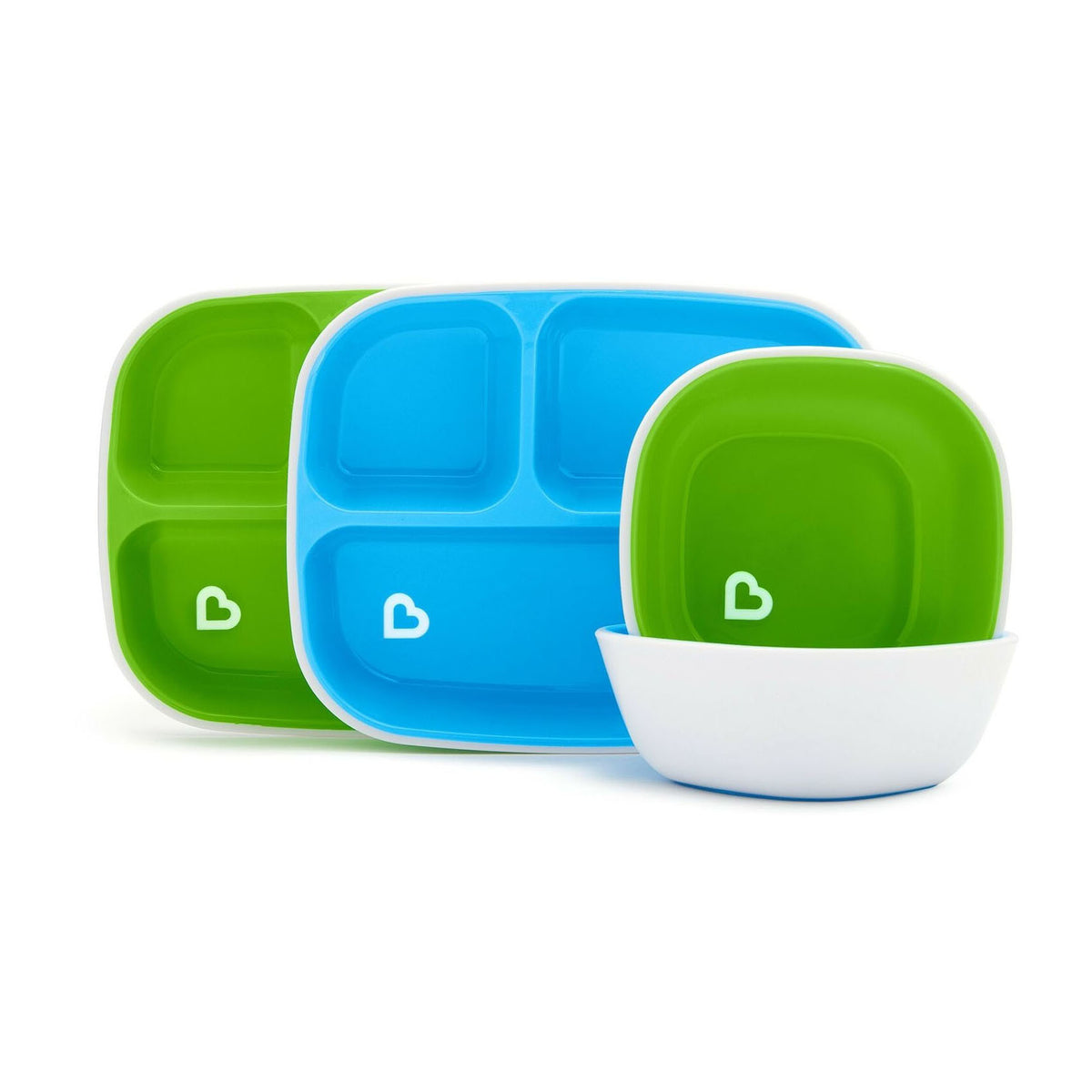 Munchkin Splash Toddler Bowls & Plates Dining Set - Blue & Green