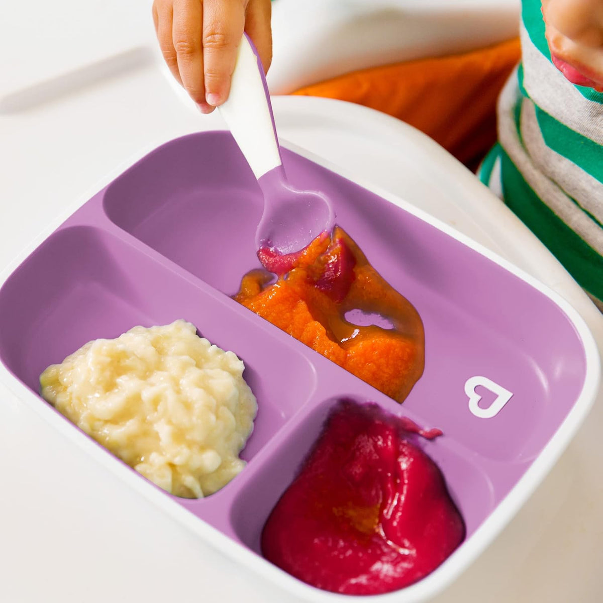 Munchkin Splash Toddler Bowls & Plates Dining Set (6m+) - Pink & Purple