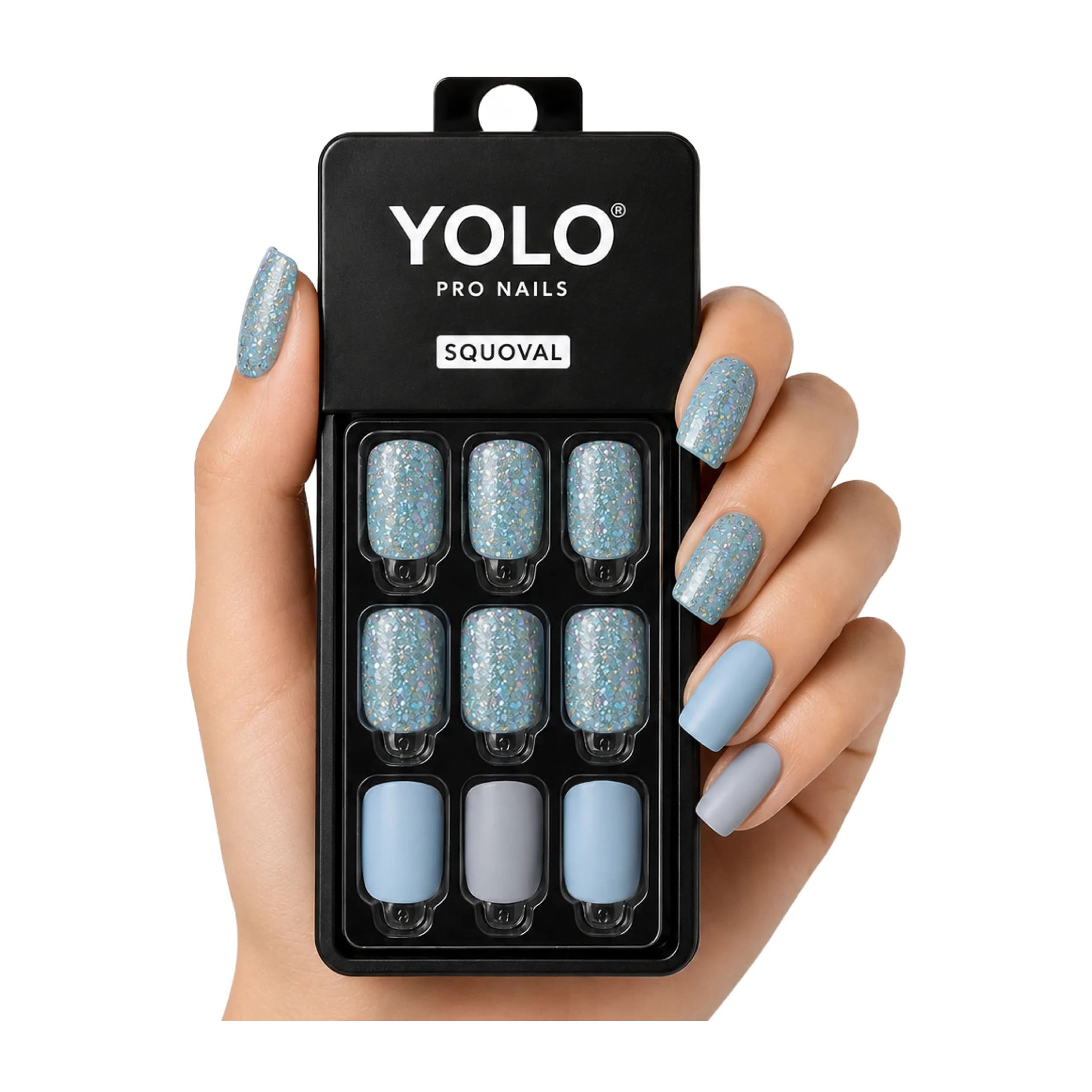 Yolo Squoval Short Pro Nails - SS-108-Ocean