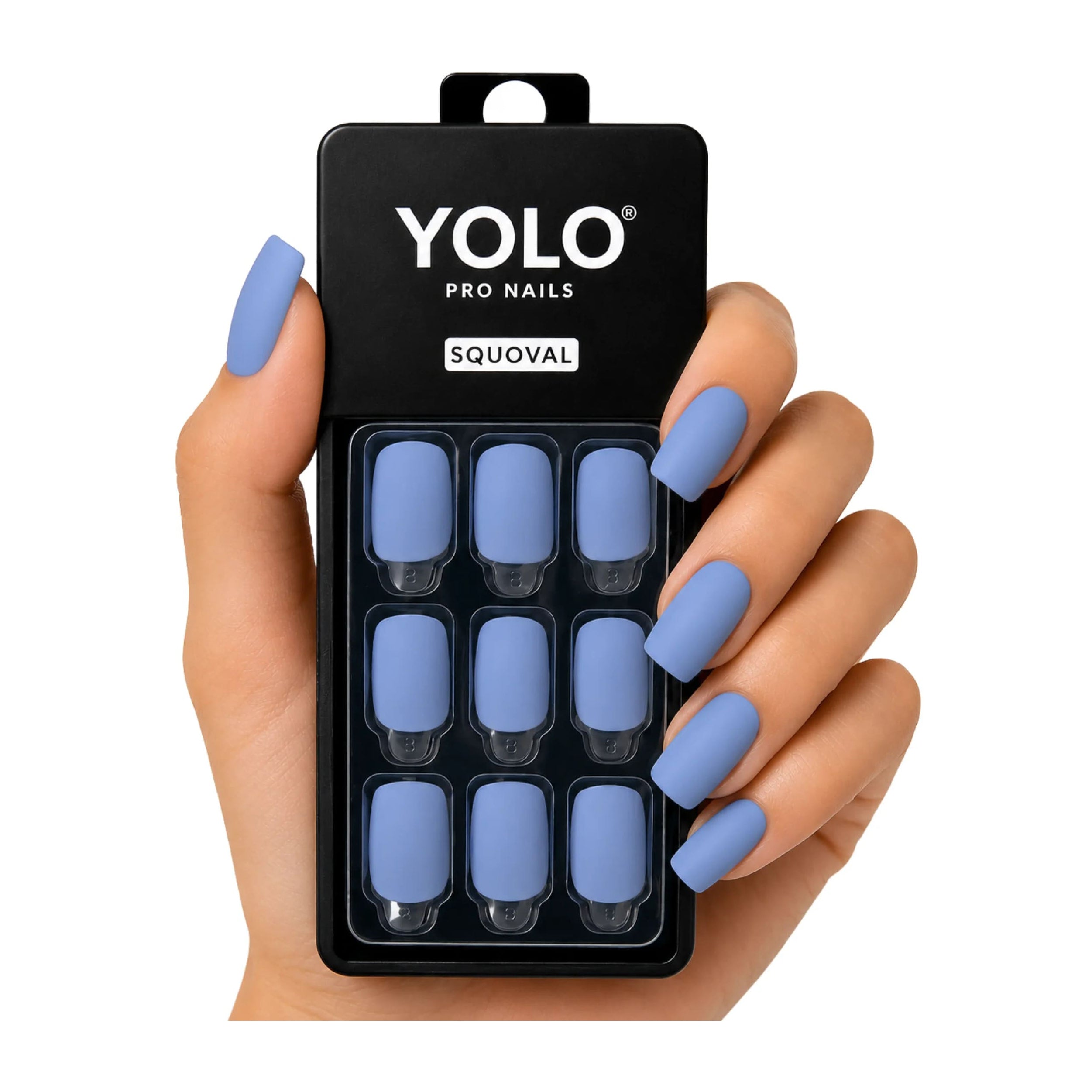 Yolo Squoval Short Pro Nails - SS-119-Sky
