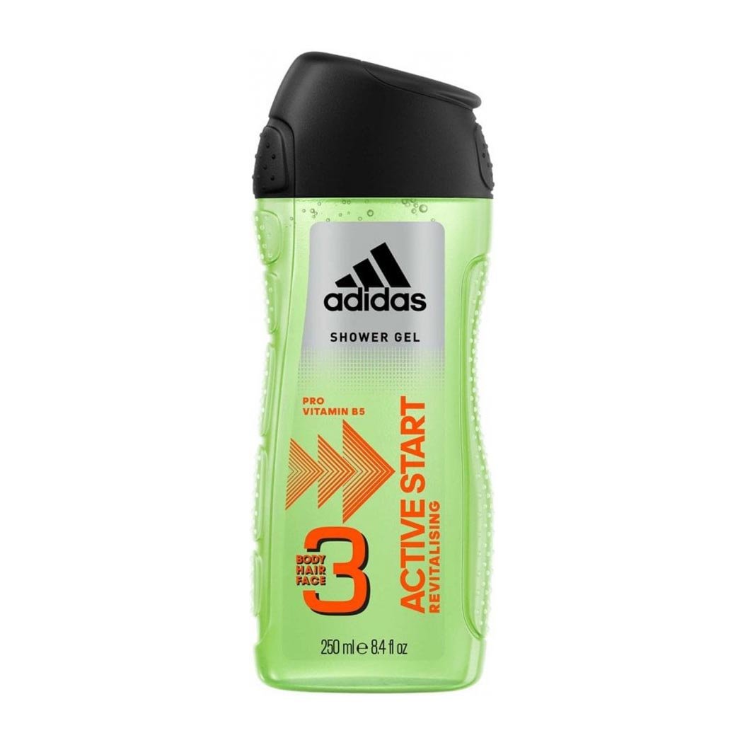 Adidas 3 In 1 Active Start Shower Gel – 250ml - Bloom Pharmacy