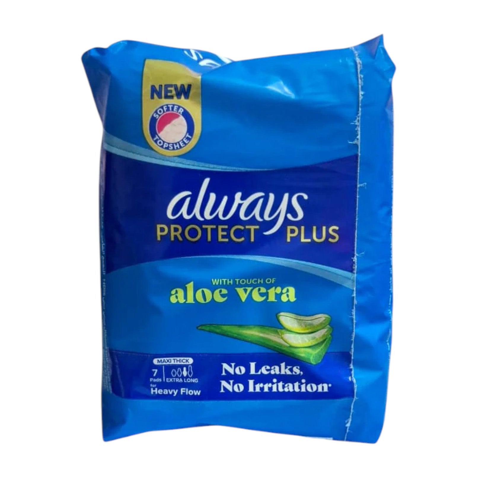 Always Protect Plus Aloe Vera Maxi Thick Extra Long Pads - 7 Pads - Bloom Pharmacy