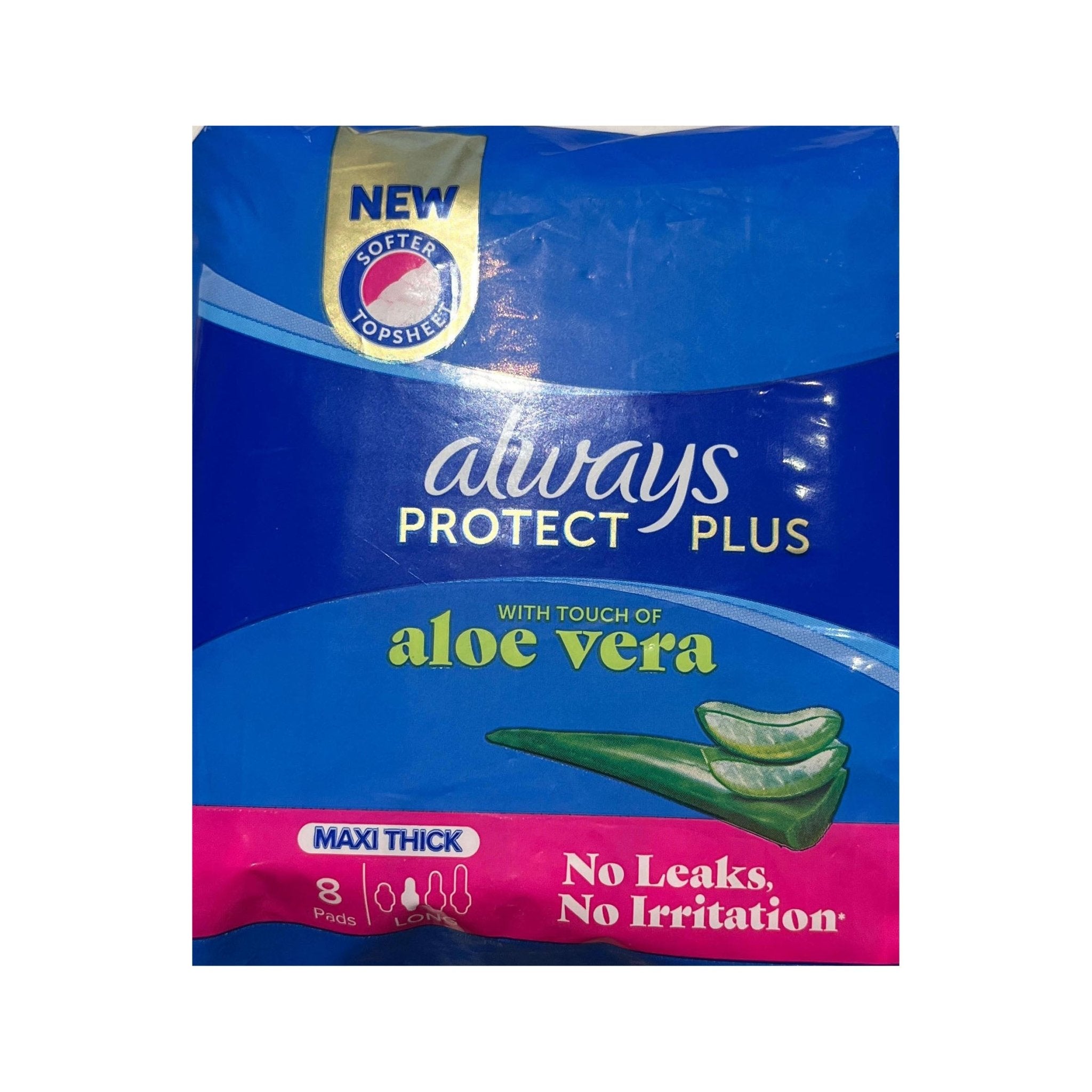 Always Protect Plus Aloe Vera Maxi Thick Long Pads – 8pcs - Bloom Pharmacy