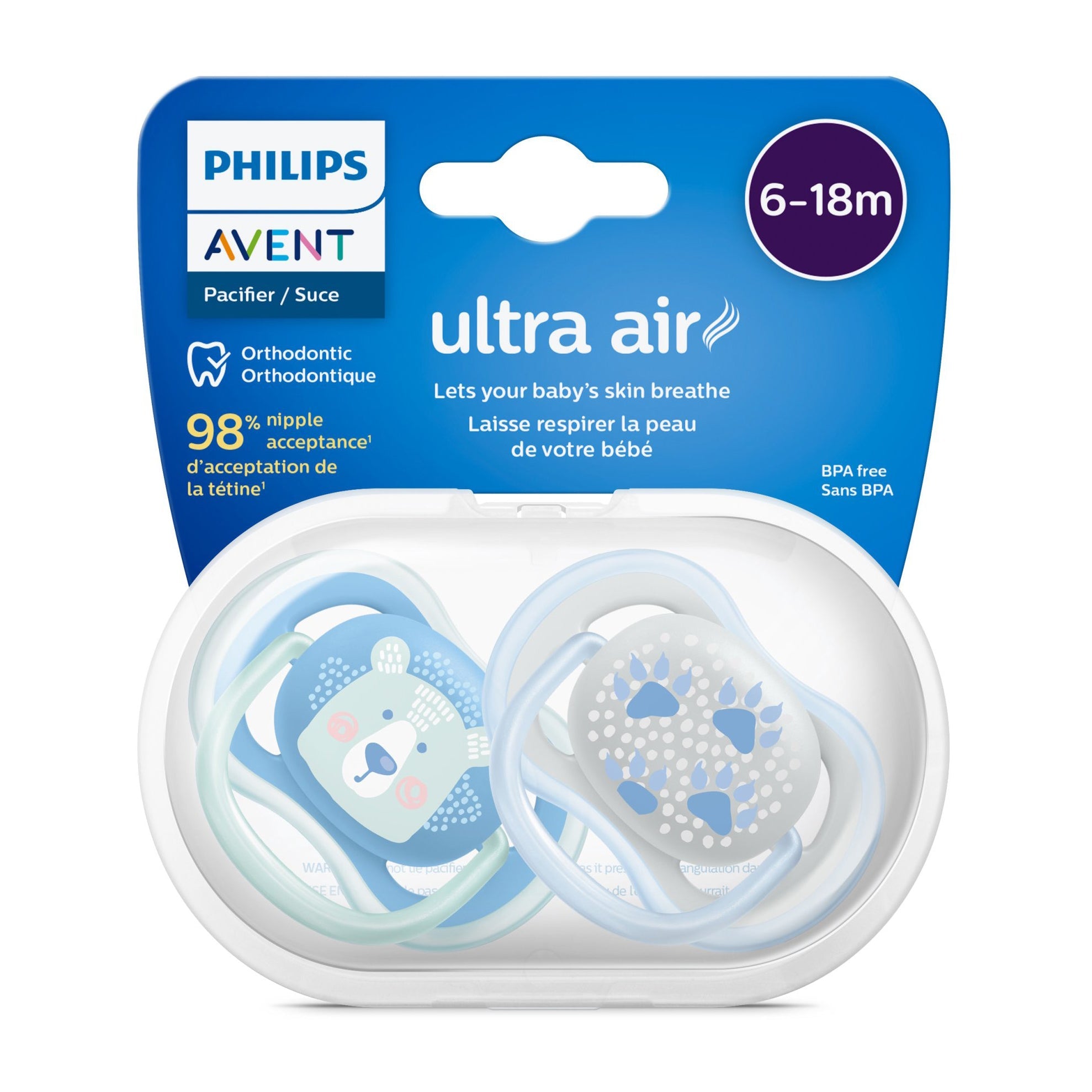 Avent Ultra Air Premium 6 - 18m Pacifier - 2 pack - Bloom Pharmacy