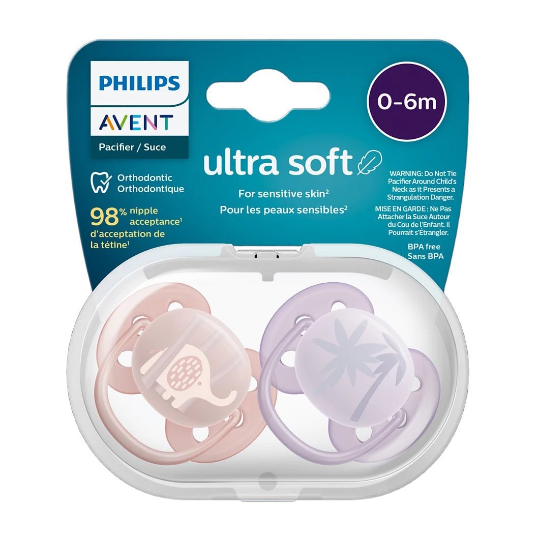 Avent Ultra Soft 0 - 6m Pacifier - 2 Pack - Bloom Pharmacy