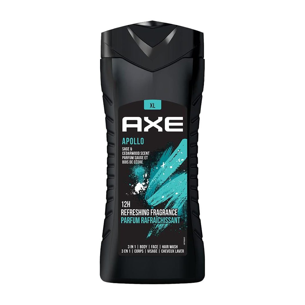 Axe Apollo Body 3 In 1 Body, Face And Hair Wash - 400ml - Bloom Pharmacy