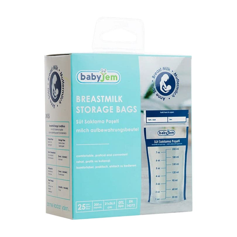 BabyJem Breast Milk Storage Bags - 25 Pcs - Bloom Pharmacy