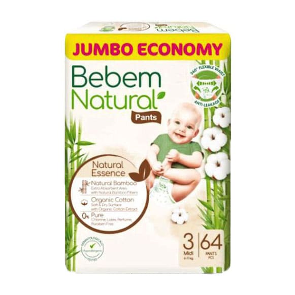 Bebem Baby Pants Size (4) 6 - 11kg Midi Diapers - 64 Count - Bloom Pharmacy