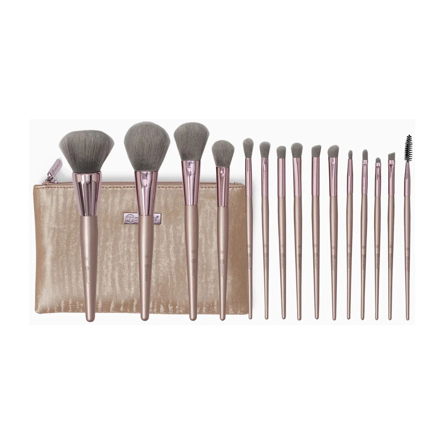 BH Cosmetics Lavish Elegance Brush Set With Cosmetic Bag - 15 Pcs - Bloom Pharmacy