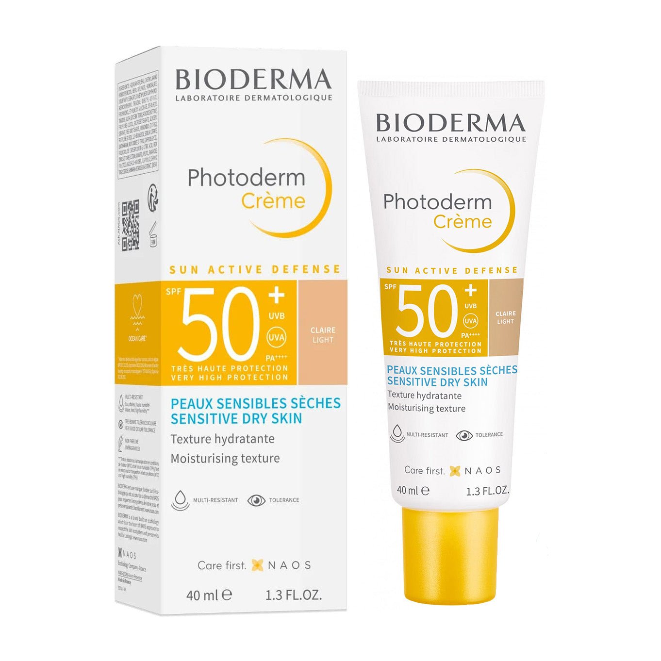 Bioderma Photoderm SPF 50+ Claire Light Cream For Sensitive Dry Skin - 40ml - Bloom Pharmacy