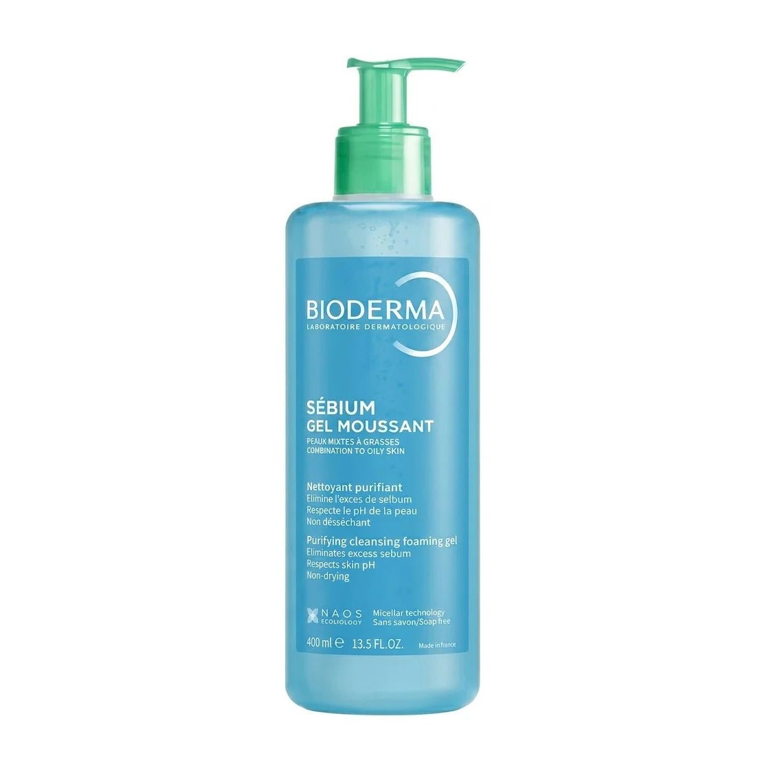 Bioderma Sébium Purifying Cleansing Foaming Gel For Combination to Oily Skin - Pump Bottle - Bloom Pharmacy