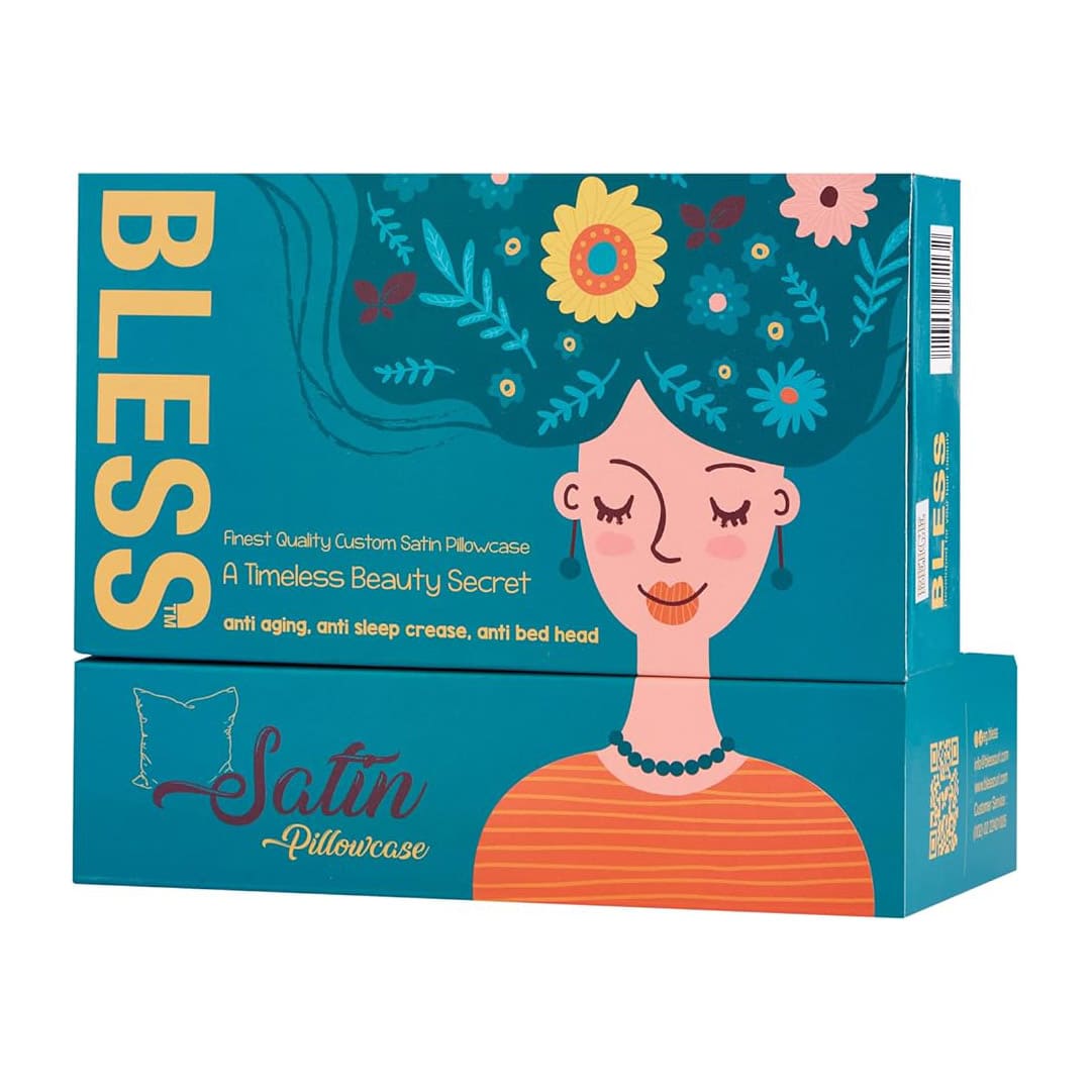 Bless Antistatic Satin Pillowcase + Bonus Scrunchie - Silver - Bloom Pharmacy