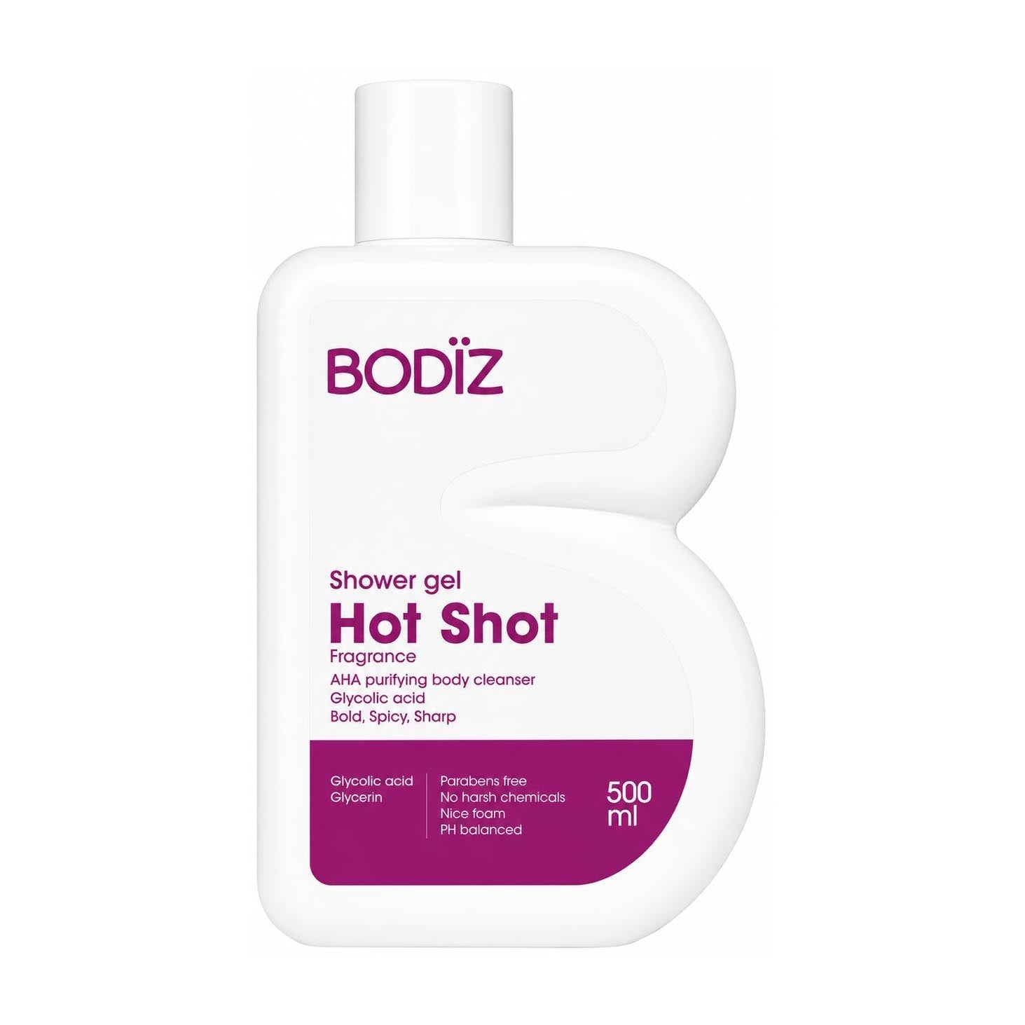 Bodiz Hot Shot Shower Gel - 500ml - Bloom Pharmacy