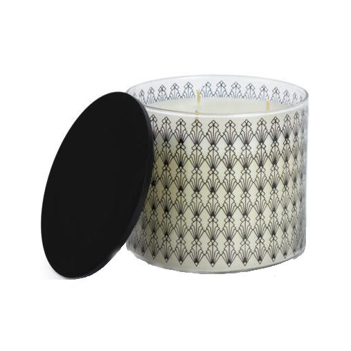 Candle Connection Black Oud Scented Candle Art Deco Black Glass - Bloom Pharmacy