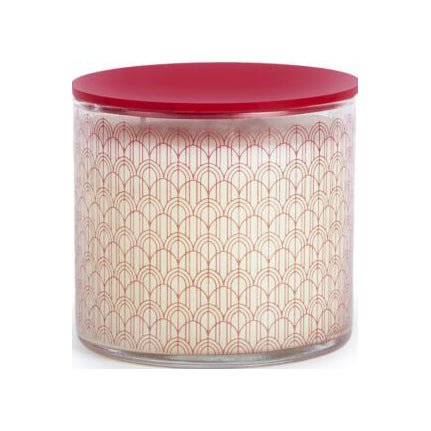 Candle Connection Orchid & Jojoba Scented Candle Waves Glass Red - Bloom Pharmacy