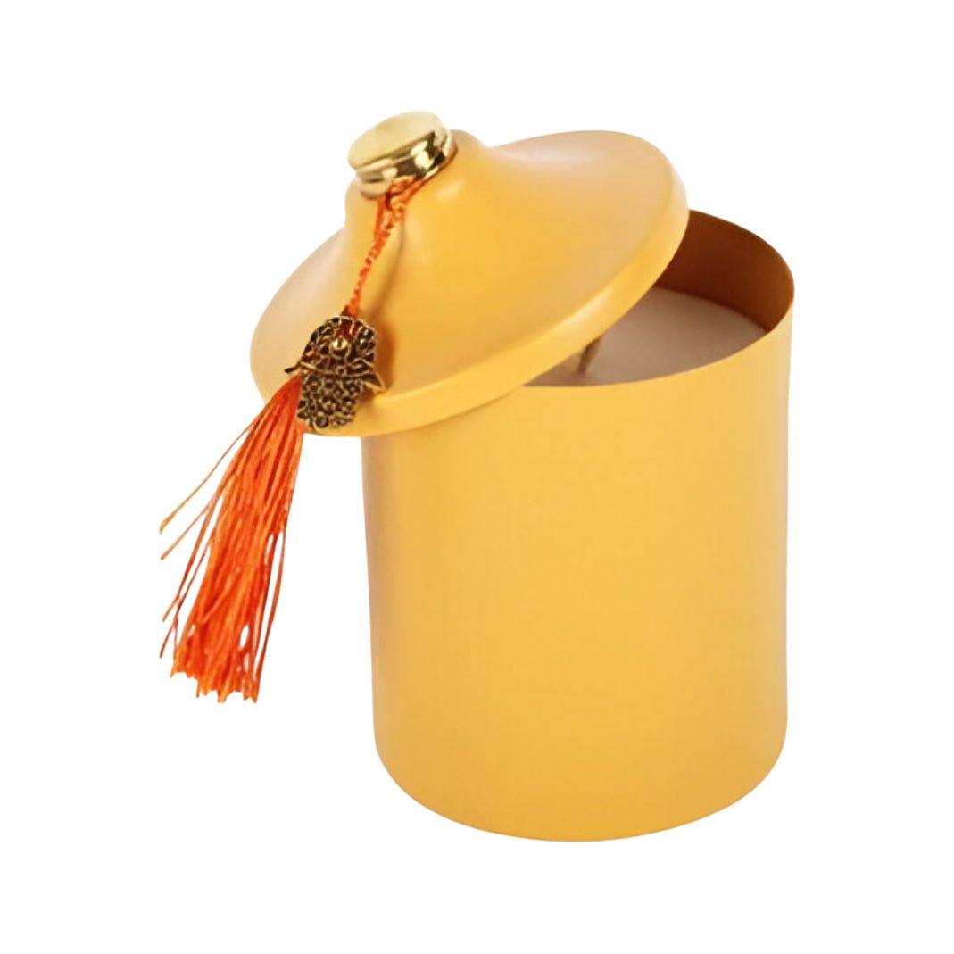 Candle Connection Orchid & Jojoba Yellow Scented Pyramid Candle Cup - Bloom Pharmacy