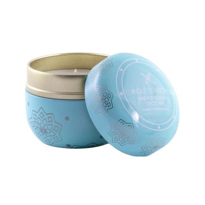 Candle Connection Tin Blue Arabesque Flower Scented Candle - Bloom Pharmacy