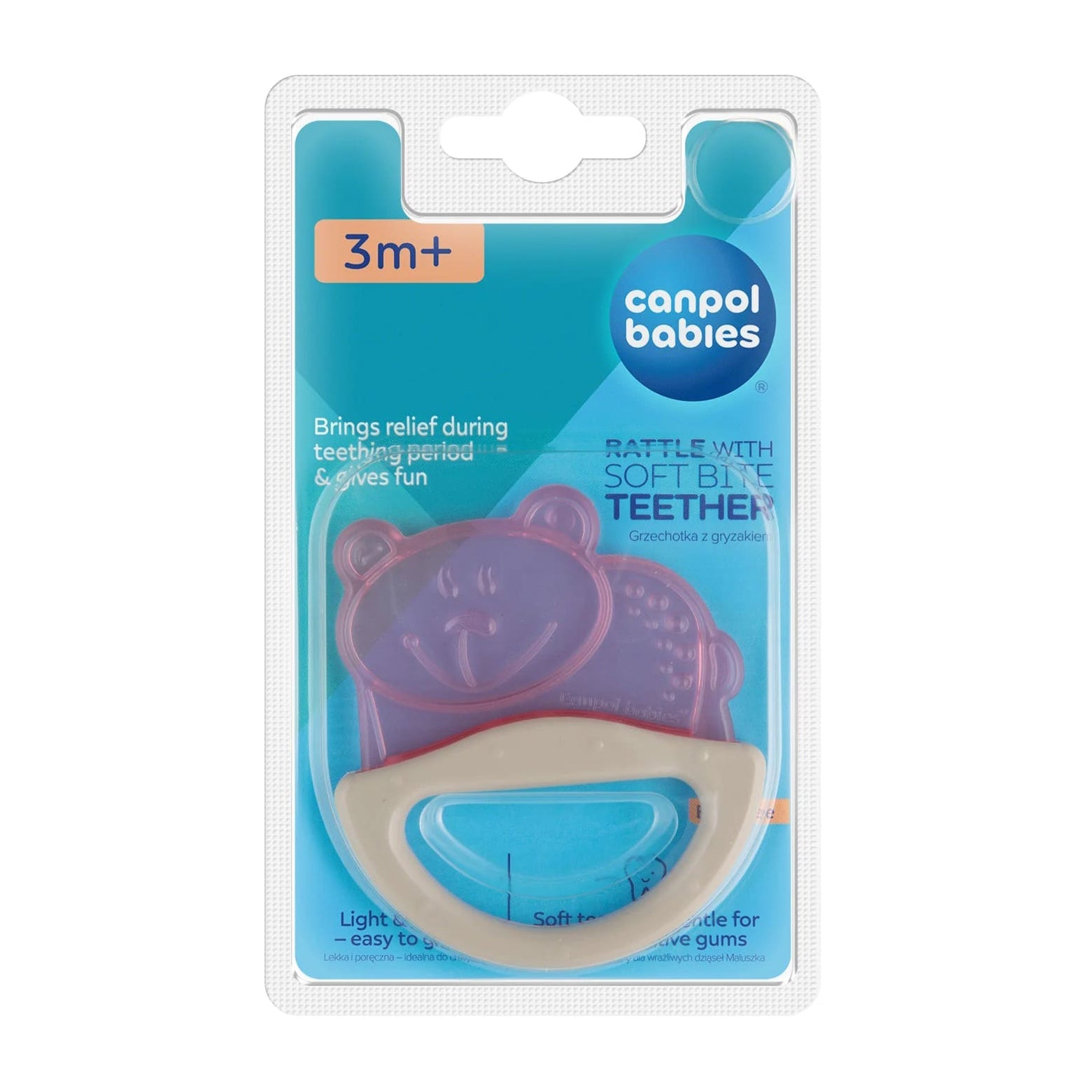 Canpol Babies Rattle With Teether Colourful Animals - Bloom Pharmacy