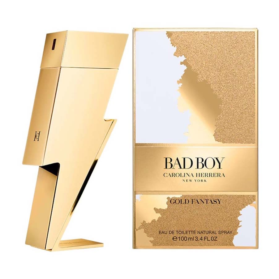 Carolina Herrera Bad Boy Gold Fantasy EDT For Men - 100ml - Bloom Pharmacy