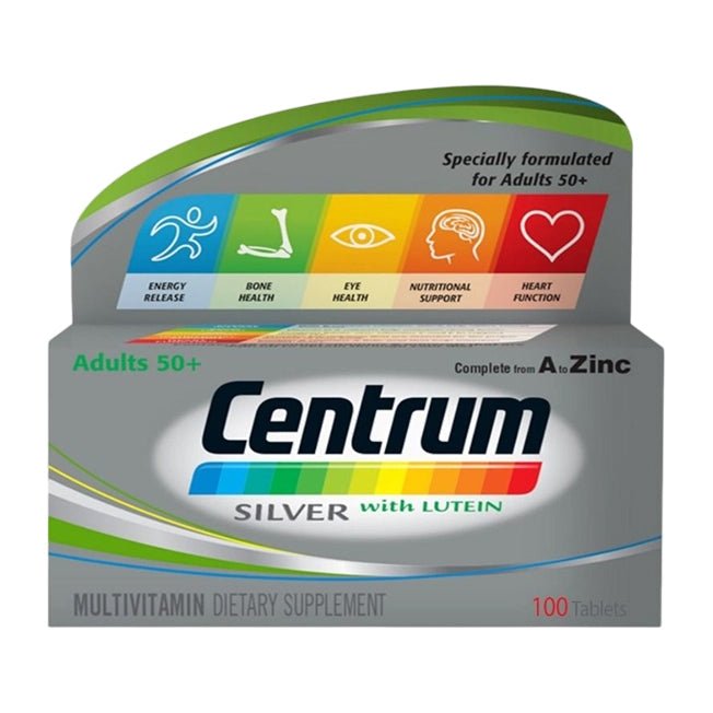 Centrum 50+ Silver - 100 Tablets - Bloom Pharmacy