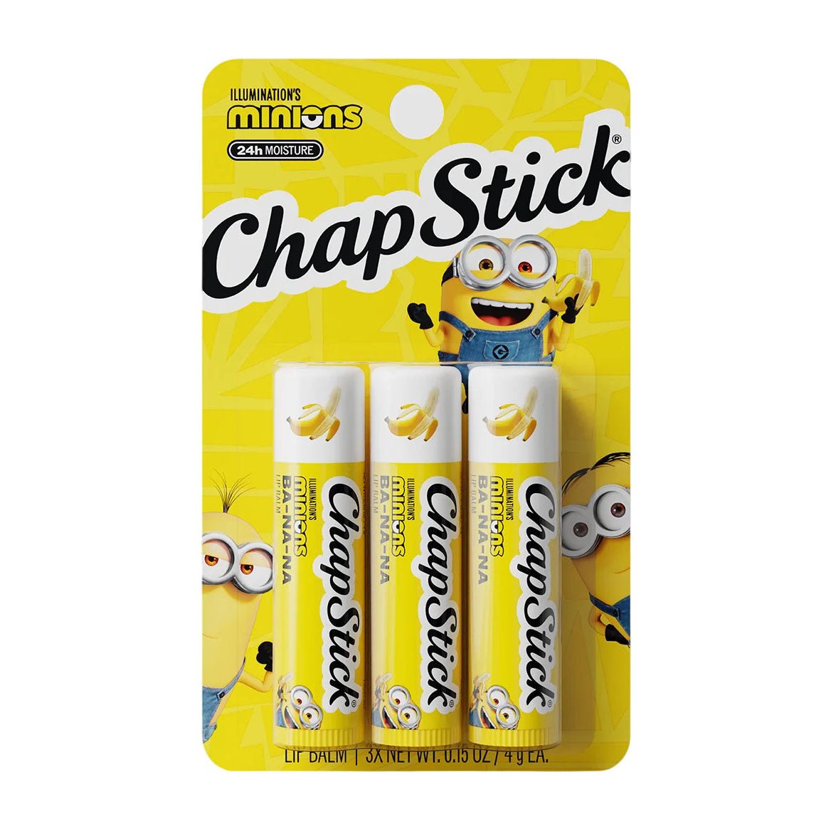 ChapStick Minions Banana Nana Lip Balm - 3 Pcs - Bloom Pharmacy
