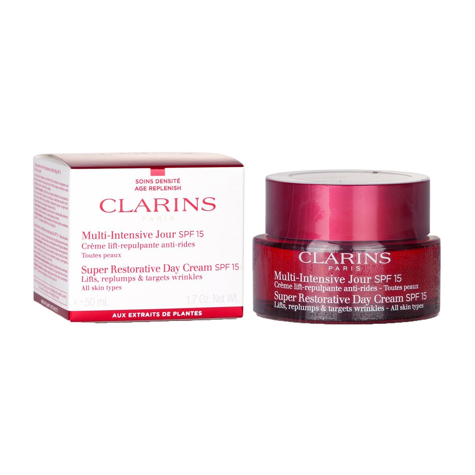 Clarins Super Restorative Day Cream SPF 15 For All Skin Tyeps - 50ml - Bloom Pharmacy