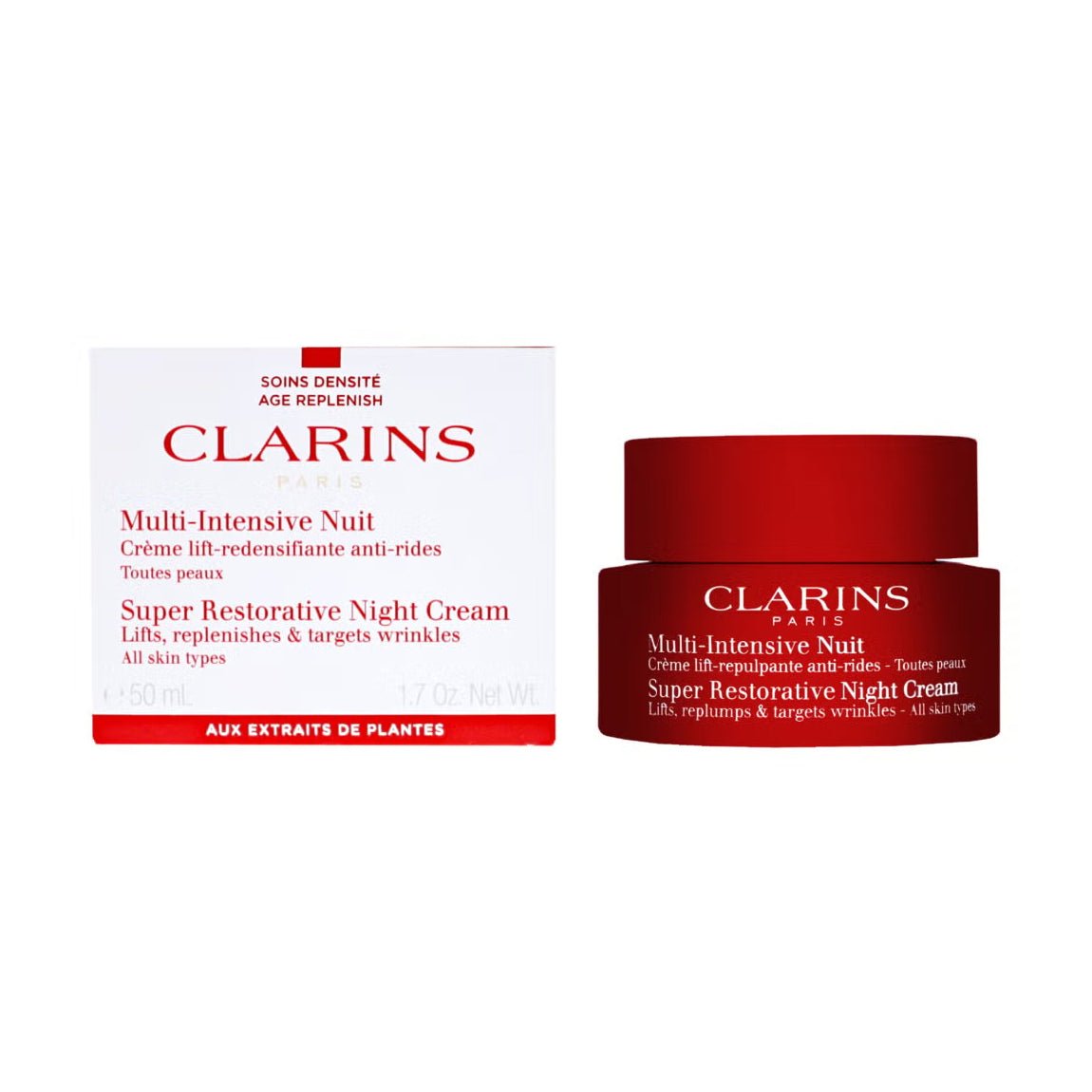 Clarins Super Restorative Night Cream All Skin Types - 50ml - Bloom Pharmacy