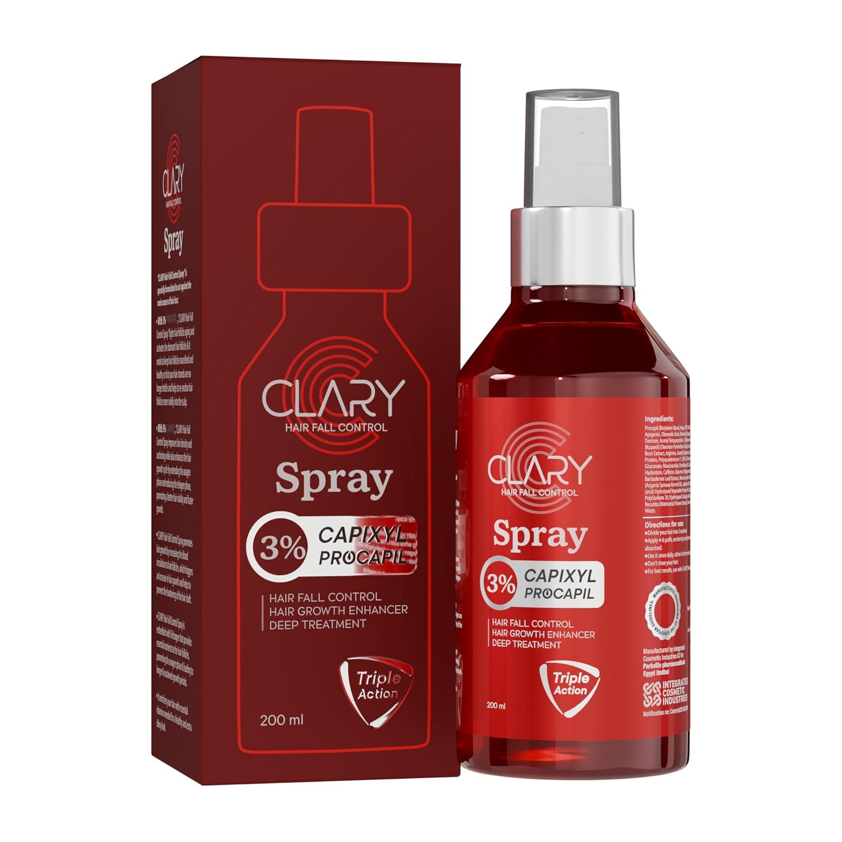 Clary Fall Control Hair Spray - 200ml - Bloom Pharmacy
