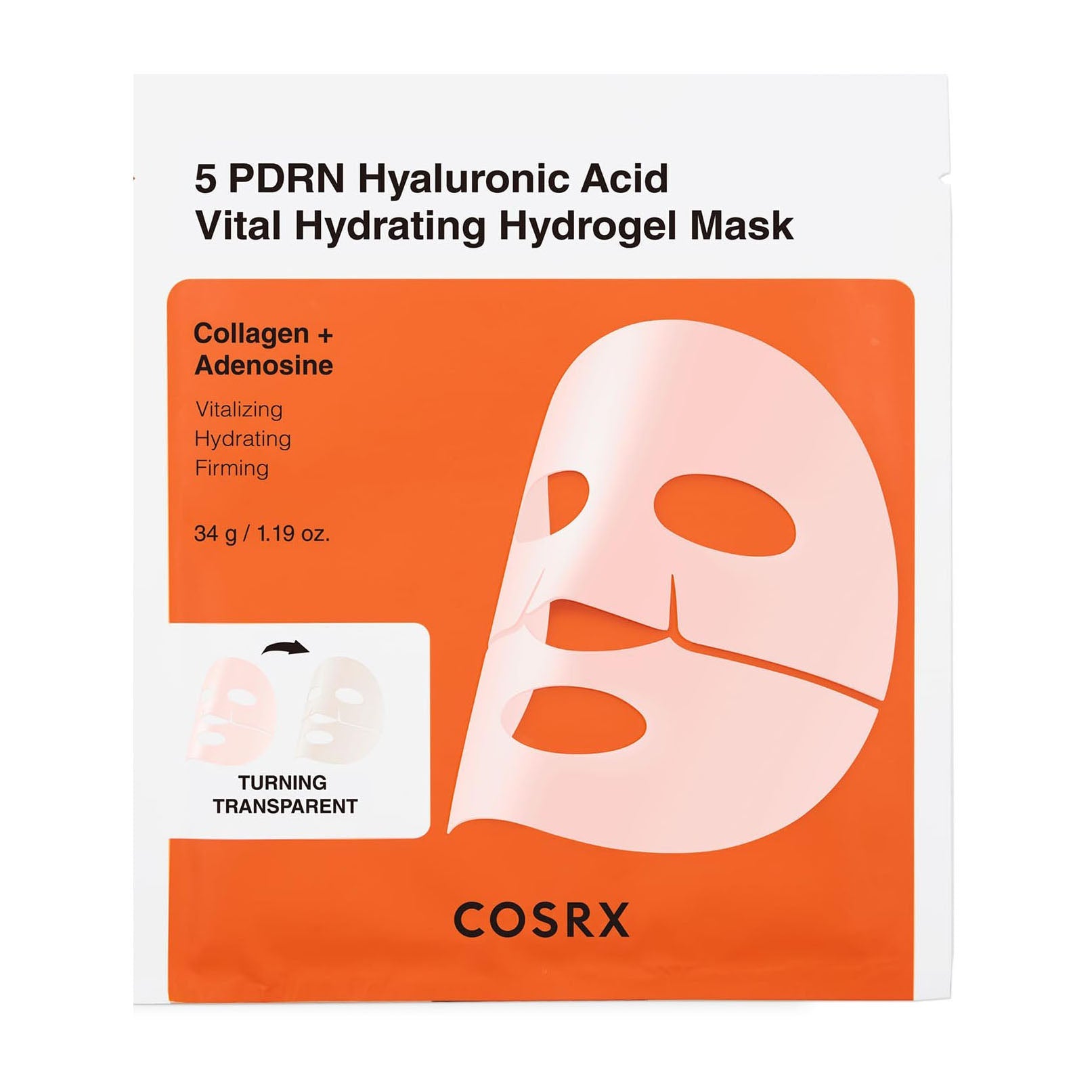 Cosrx 5 Pdrn Hyaluronic Acid Vital Hydrating Hydrogel Mask - 1 Sheet - Bloom Pharmacy