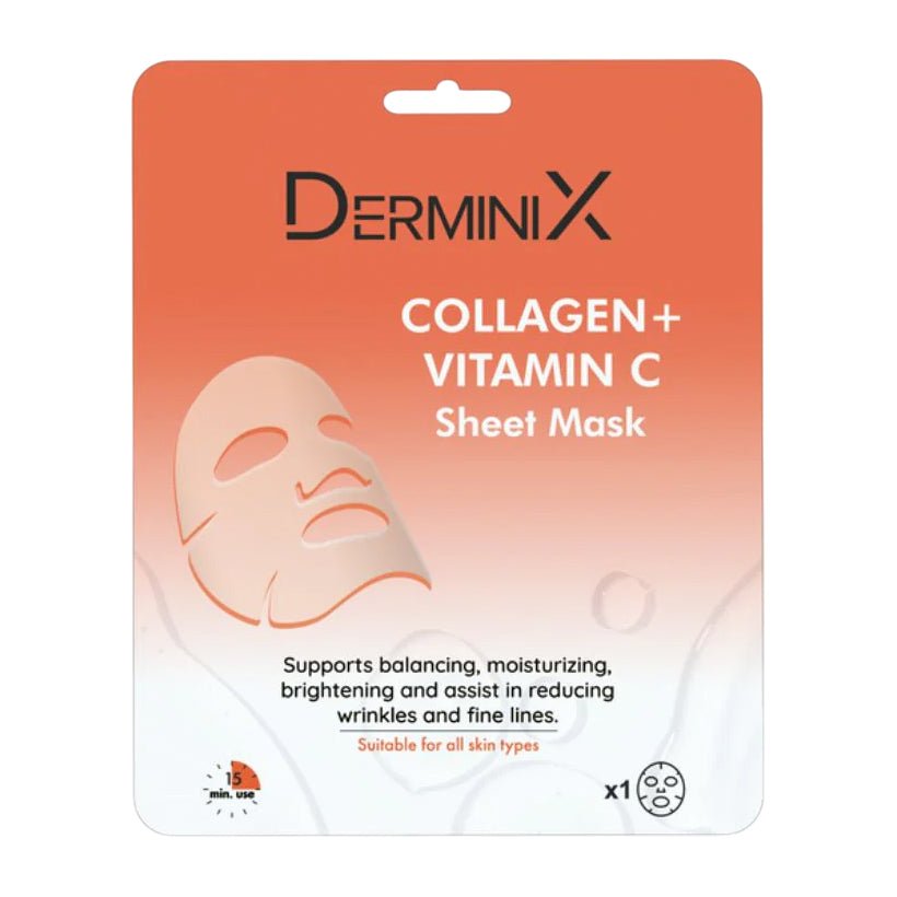 Derminix Collagen + Vitamin C Sheet Mask – 1 Sheet - Bloom Pharmacy