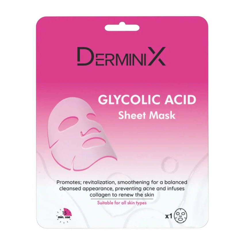 Derminix Glycolic Acid Sheet Mask – 1 Sheet - Bloom Pharmacy