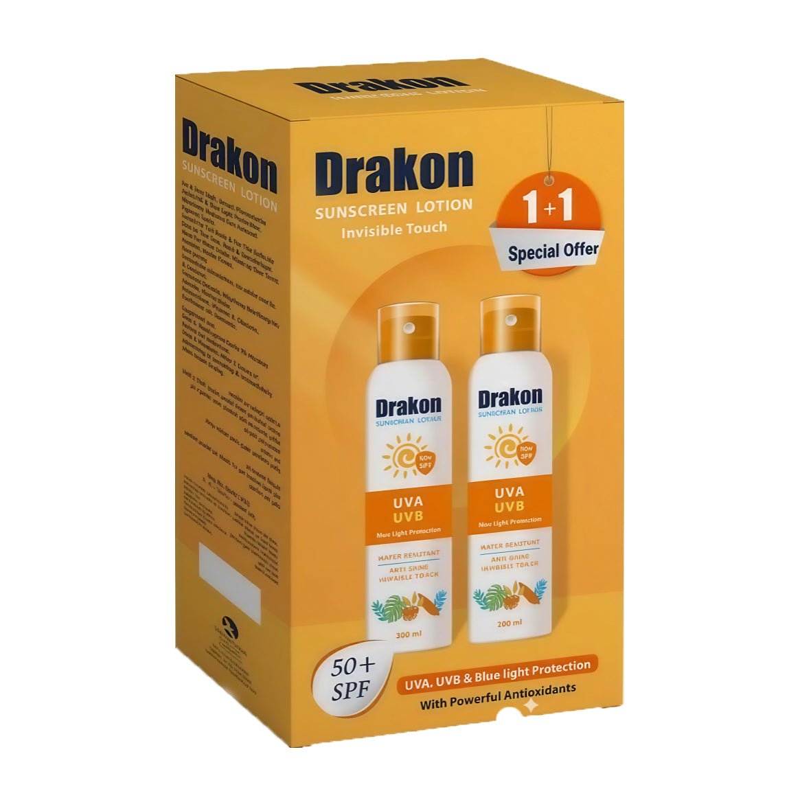 Drakon Sunscreen Offer 1+1 SPF50+ Lotion Spray - 200ml - Bloom Pharmacy