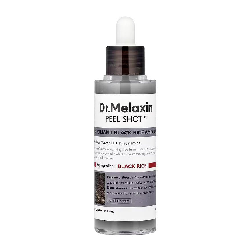 Dr.Melaxin Peel Shot Exfoliant Black Rice Ampoule - 80ml - Bloom Pharmacy