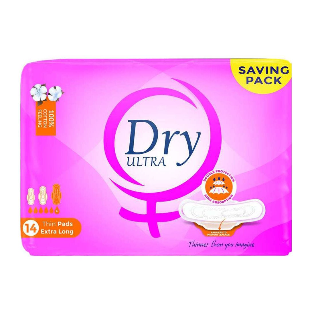 Dry Ultra Extra Long Thin Pads – 14pcs - Bloom Pharmacy