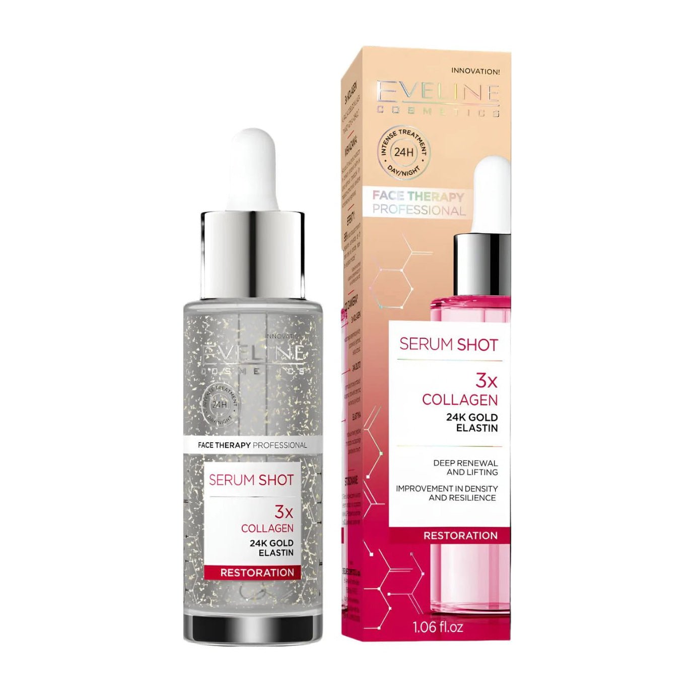 Eveline Cosmetics 3x Collagen Restoration Serum Shot - 30ml - Bloom Pharmacy