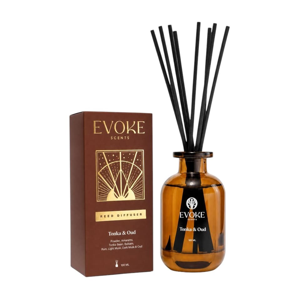Evoke Tonka and Oud 93 Reed Diffuser - 100ml - Bloom Pharmacy