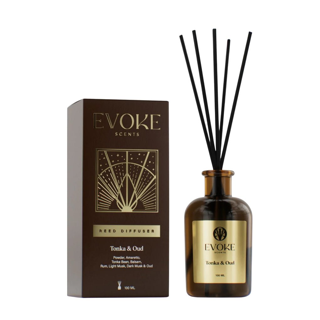 Evoke Tonka and Oud 93 Reed Diffuser – 100ml - Bloom Pharmacy