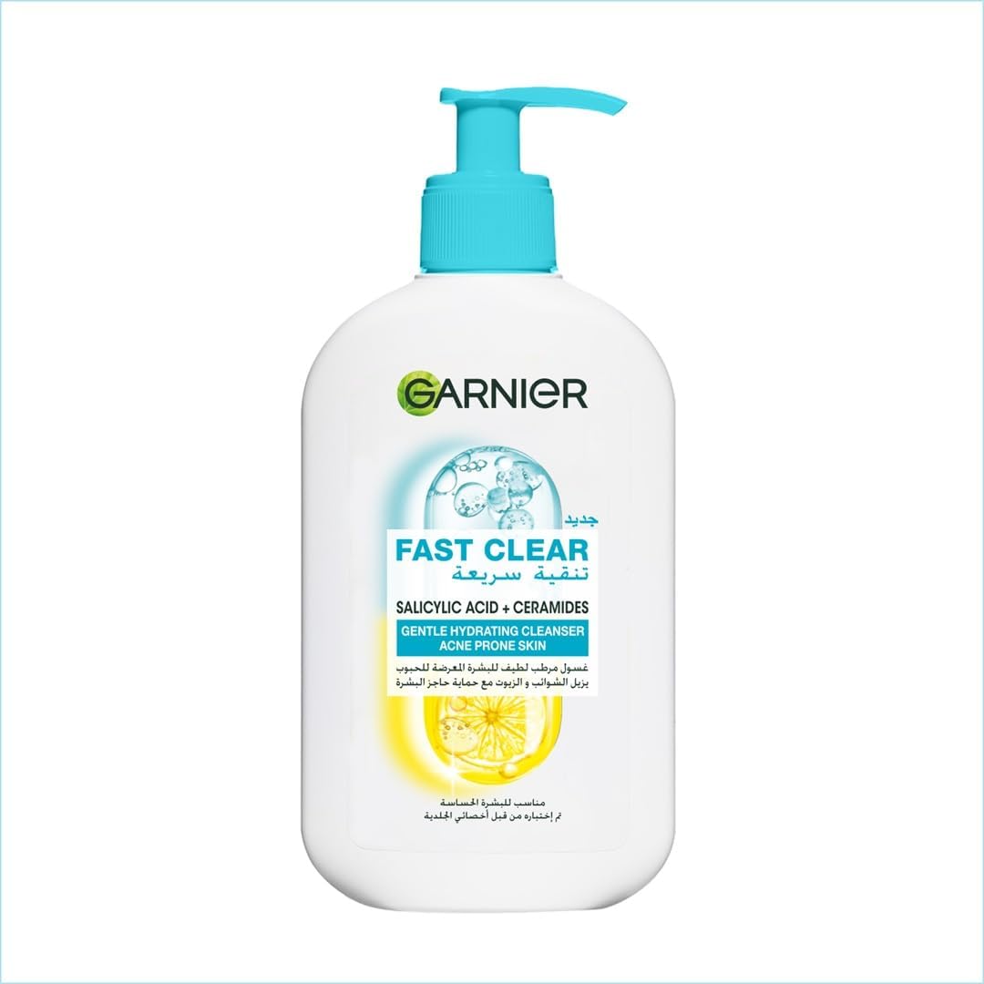 Garnier Fast Clear Gentle Hydrating Cleanser - 250ml - Bloom Pharmacy