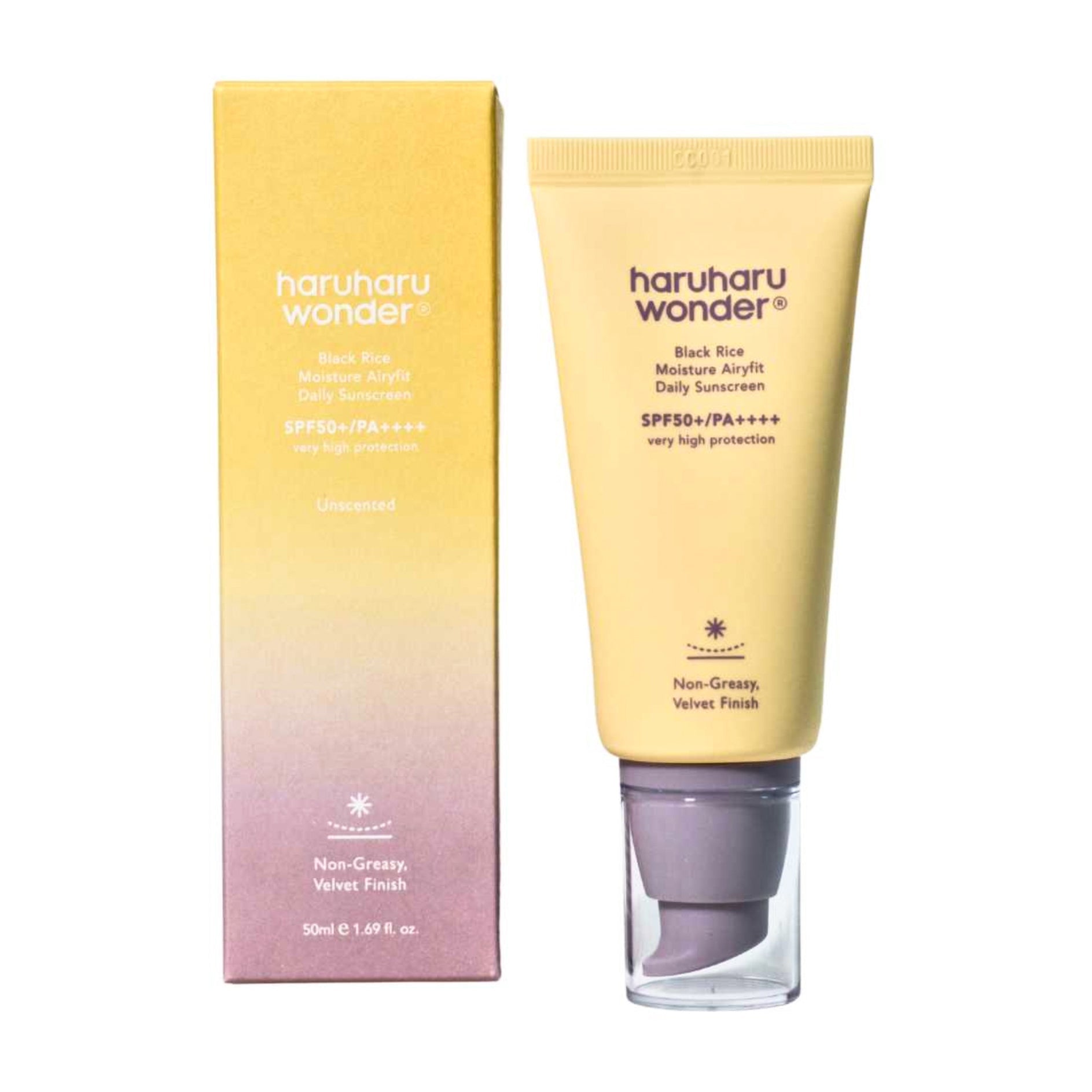 Haruharu Wonder Black Rice Moisture Airyfit Sunscreen - 50ml - Bloom Pharmacy