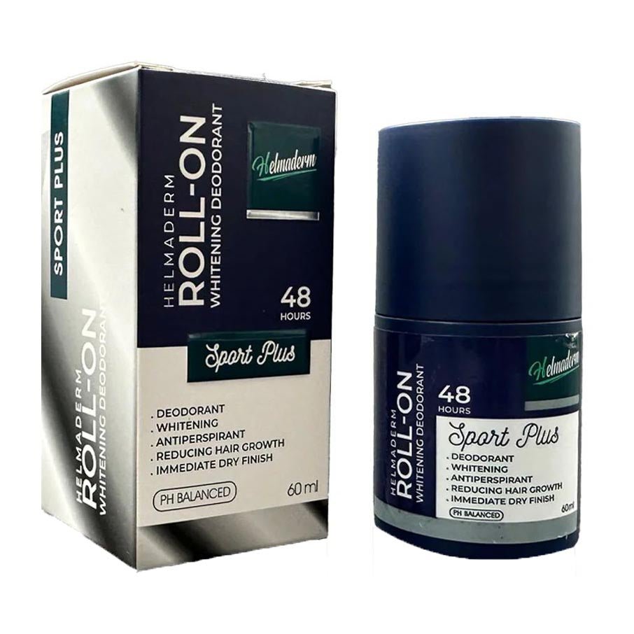 Helmaderm Sport Plus Whitening Roll On Deodorant - 60ml - Bloom Pharmacy