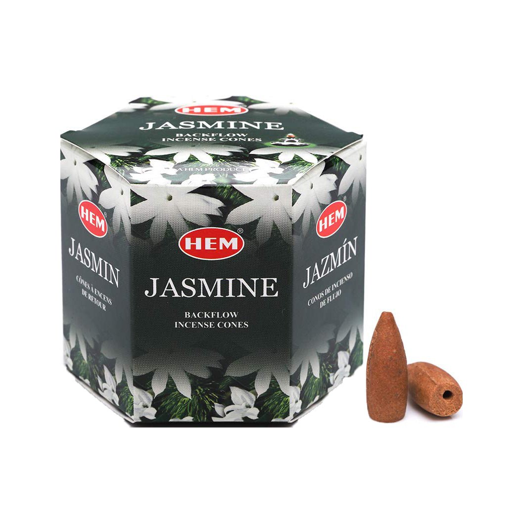 Hem Jasmine Backflow Incense Cones – 40 Cones - Bloom Pharmacy