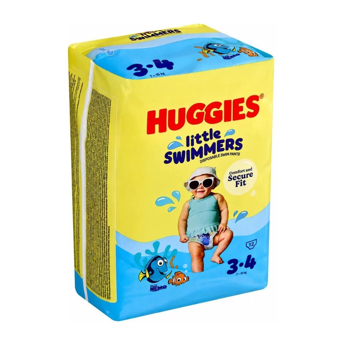 Huggies Little Swimmers Small Swim Pants Diaper Size 3-4 (7-15kg) - 12 Count - Bloom Pharmacy